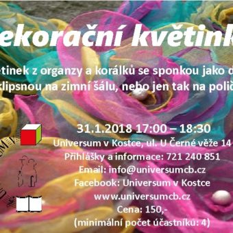 Organzové dekorativní květiny – tvořivá dílna