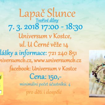 Tvořivá dílna: Lapače Slunce