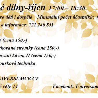 Říjnové tvořivé dílny