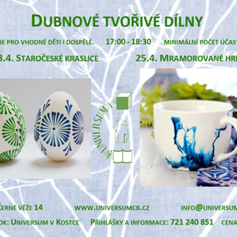 Tvořivé dílny v dubnu